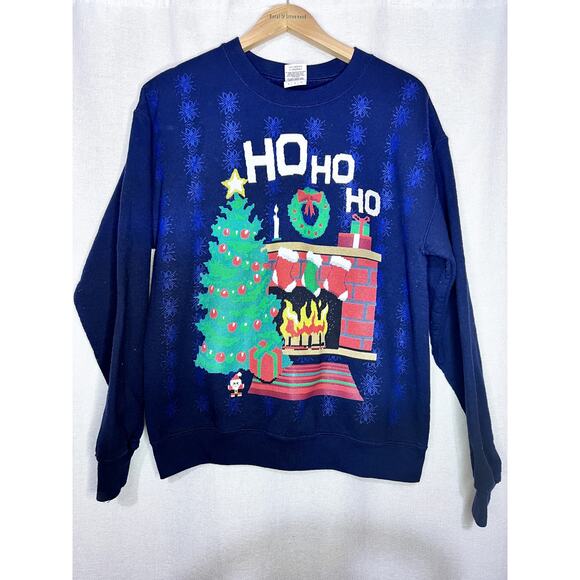 Gildan Heavy Cotton Christmas Tree Winter Graphic Crewneck Sweatshirt - Picture 1 of 7